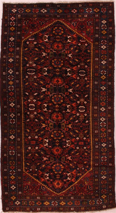 Bakhtiar Blue Runner Hand Knotted 52 X 99  Area Rug 400-16483 Image 0