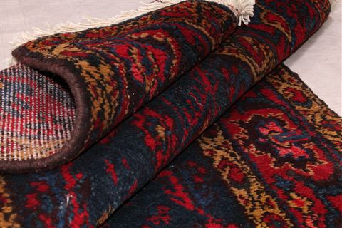 Hamedan Blue Runner Hand Knotted 31 X 1611 Area Rug 400-16485 Image 5