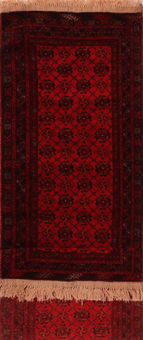 Bakhtiar Red Runner Hand Knotted 29 X 90  Area Rug 400-16486 Image 0