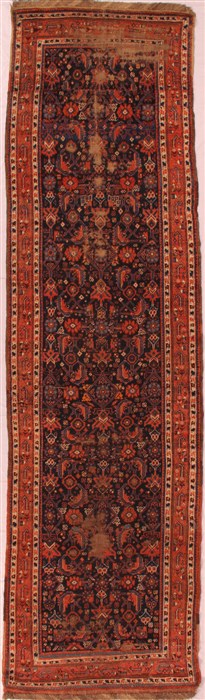 Malayer Blue Runner Hand Knotted 33 X 86  Area Rug 400-16487 Image 0