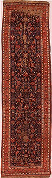 Malayer Blue Runner Hand Knotted 3'3" X 8'6"  Area Rug 400-16487