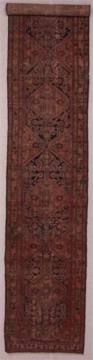 Malayer Purple Runner Hand Knotted 35 X 208 Area Rug 400-16488 Image 3