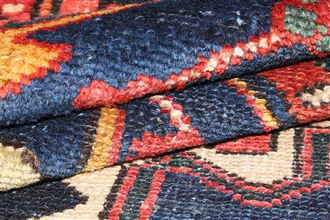 Bakhtiar Blue Runner Hand Knotted 36 X 112 Area Rug 400-16489 Image 2
