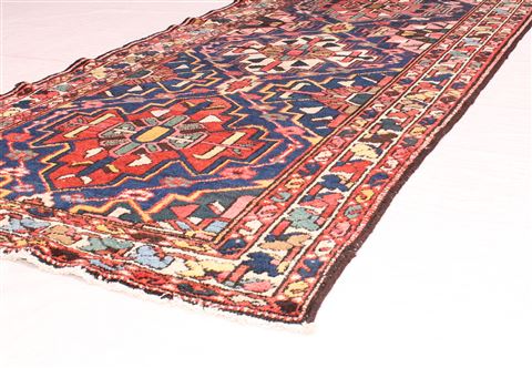 Bakhtiar Blue Runner Hand Knotted 36 X 112 Area Rug 400-16489 Image 4