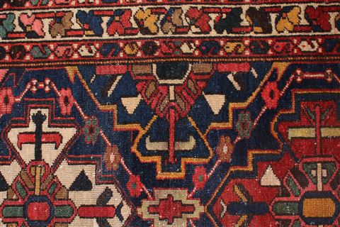 Bakhtiar Blue Runner Hand Knotted 36 X 112 Area Rug 400-16489 Image 8