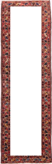 Bakhtiar Blue Runner Hand Knotted 36 X 112 Area Rug 400-16489 Image 1