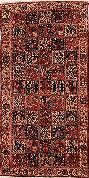 Persian Bakhtiar Red Runner 10 to 12 ft Wool Carpet 16493