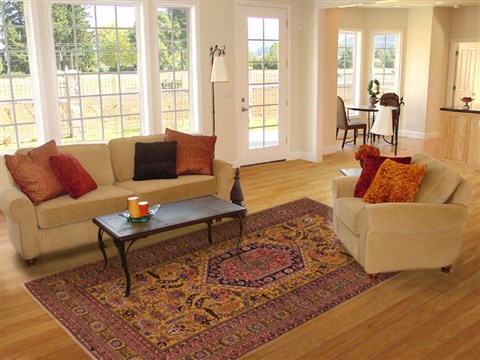 Ardebil Yellow Hand Knotted 58 X 93 Area Rug 400-16497 Image 4