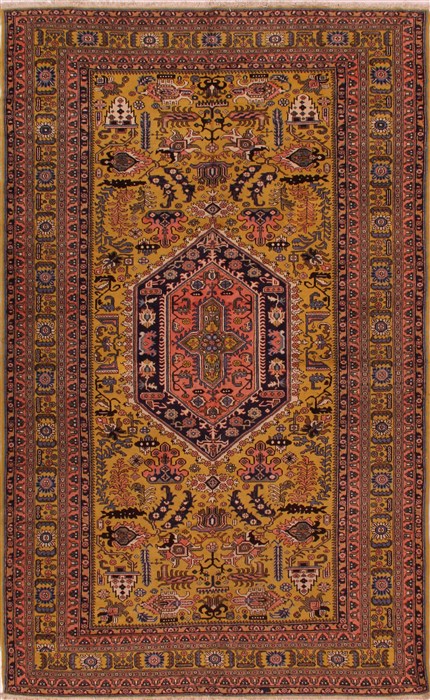 Ardebil Yellow Hand Knotted 58 X 93 Area Rug 400-16497 Image 0