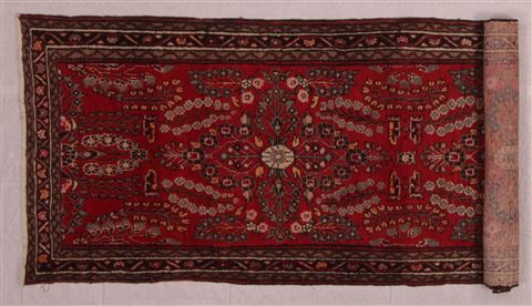 Hamedan Red Runner Hand Knotted 33 X 99 Area Rug 400-16498 Image 2