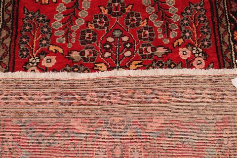 Hamedan Red Runner Hand Knotted 33 X 99 Area Rug 400-16498 Image 5