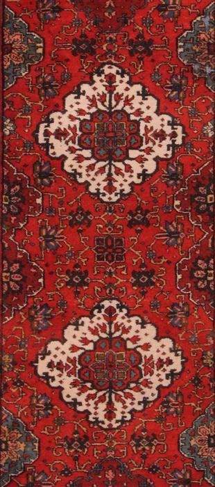 Meshkin Orange Runner Hand Knotted 32 X 124 Area Rug 400-16500 Image 2