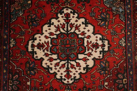 Meshkin Orange Runner Hand Knotted 32 X 124 Area Rug 400-16500 Image 4