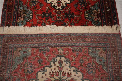 Meshkin Orange Runner Hand Knotted 32 X 124 Area Rug 400-16500 Image 6