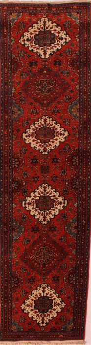 Meshkin Orange Runner Hand Knotted 32 X 124 Area Rug 400-16500 Image 0