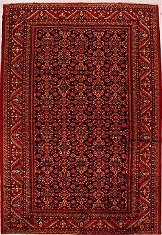 Lilihan Black Hand Knotted 7'1" X 11'5"  Area Rug 400-16501