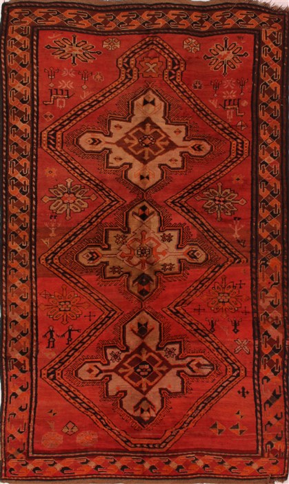 Kashan Red Hand Knotted 50 X 83 Area Rug 400-16502 Image 0