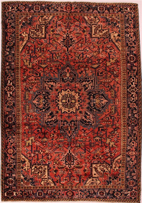 Heriz Purple Hand Knotted 80 X 115 Area Rug 400-16505 Image 0