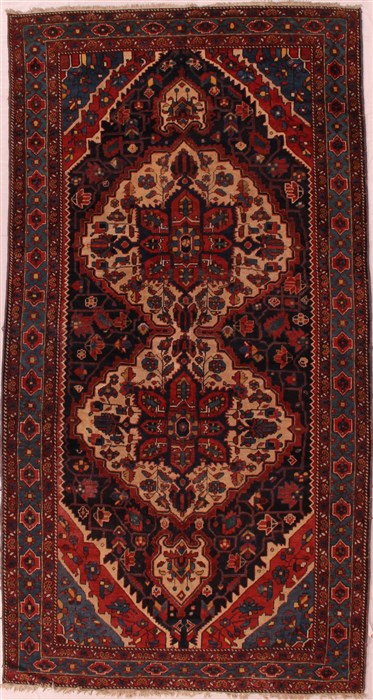 Bakhtiar Blue Hand Knotted 35 X 54 Area Rug 400-16506 Image 0