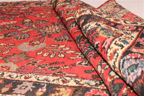 Hamedan Purple Runner Hand Knotted 29 X 172 Area Rug 400-16507 Image 1