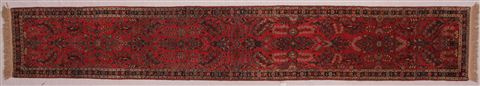 Hamedan Purple Runner Hand Knotted 29 X 172 Area Rug 400-16507 Image 2