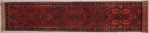Hamedan Purple Runner Hand Knotted 29 X 172 Area Rug 400-16507 Image 3