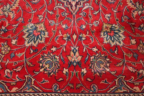 Sarouk Red Hand Knotted 98 X 131 Area Rug 400-16510 Image 8
