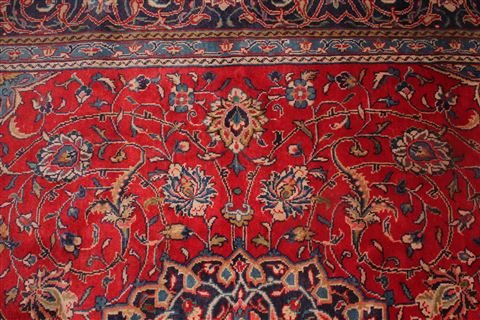 Sarouk Red Hand Knotted 98 X 131 Area Rug 400-16510 Image 9