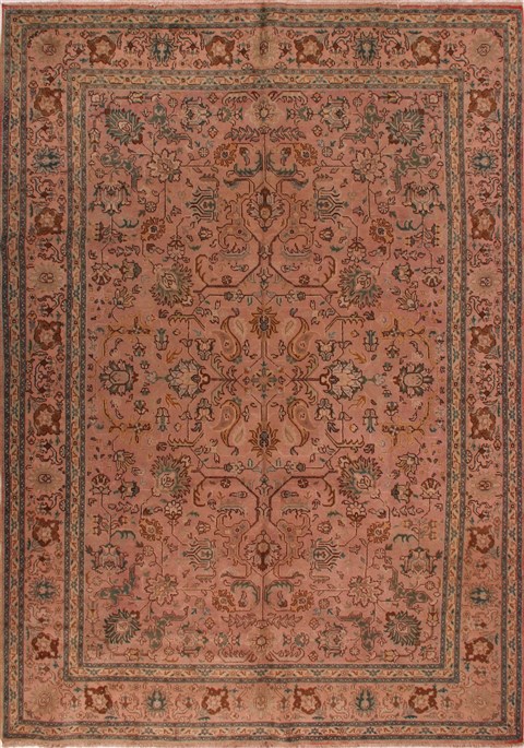 Tabriz Purple Hand Knotted 710 X 112 Area Rug 400-16511 Image 0