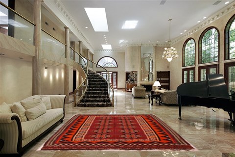 Turkman Red Hand Woven 59 X 90 Area Rug 400-16514 Image 1