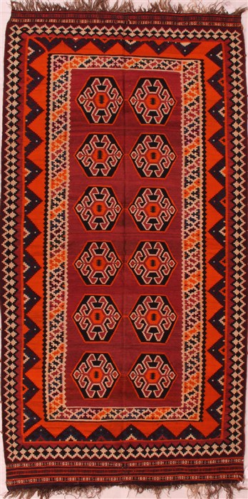 Turkman Red Hand Woven 59 X 90 Area Rug 400-16514 Image 0
