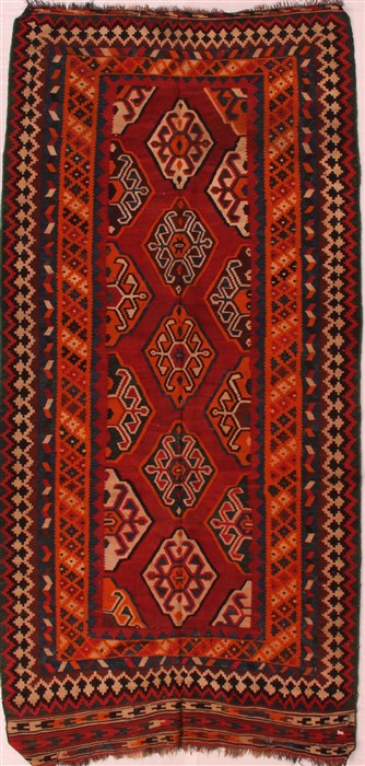 Turco-Persian Red Runner Hand Knotted 46 X 93  Area Rug 400-16516 Image 0