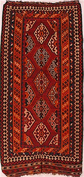 Turco-Persian Red Runner Hand Knotted 4'6" X 9'3"  Area Rug 400-16516