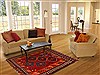 Turkman Red Hand Knotted 50 X 70  Area Rug 400-16519 Thumb 5