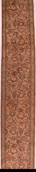 Tabriz Purple Runner Hand Knotted 29 X 152  Area Rug 400-16522 Image 0