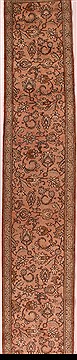 Persian Tabriz Purple Runner 13 to 15 ft Wool Carpet 16522