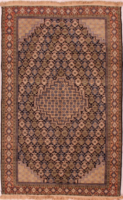 Ardebil Blue Hand Knotted 55 X 89  Area Rug 400-16523 Image 0