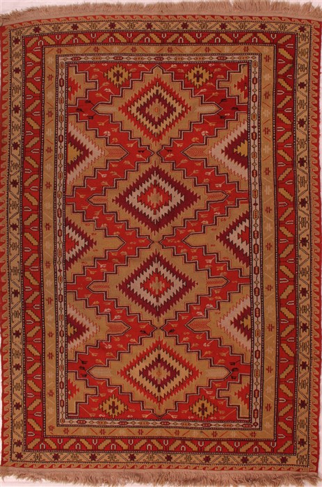 Turco-Persian Red Hand Knotted 66 X 92  Area Rug 400-16527 Image 0