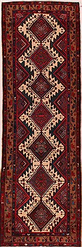 Persian Hamedan White Runner 10 to 12 ft Wool Carpet 16528
