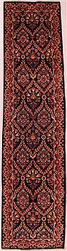 Persian sarouk Blue Runner 13 to 15 ft Wool Carpet 16529