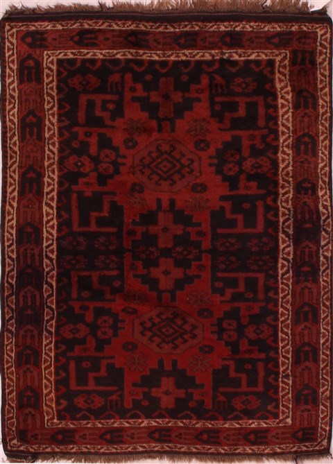 Kazak Black Hand Knotted 30 X 43  Area Rug 400-16530 Image 0