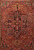 Heriz Purple Hand Knotted 88 X 116 Area Rug 400-16532 Thumb 1