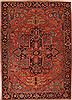 Heriz Purple Hand Knotted 88 X 116 Area Rug 400-16532 Thumb 0