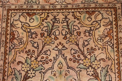 Tabriz Purple Runner Hand Knotted 34 X 130 Area Rug 400-16533 Image 1