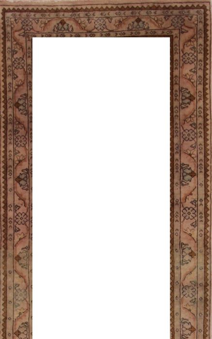 Tabriz Purple Runner Hand Knotted 34 X 130 Area Rug 400-16533 Image 2