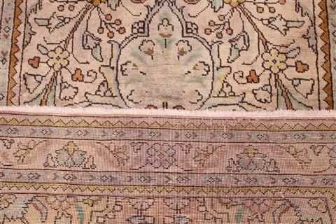 Tabriz Purple Runner Hand Knotted 33 X 129 Area Rug 400-16537 Image 7
