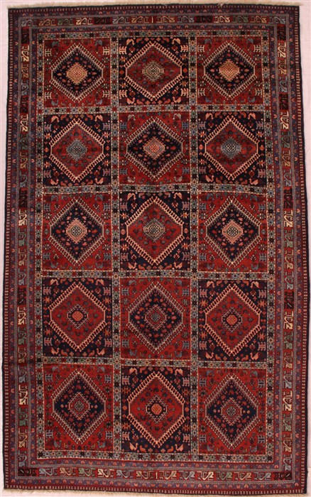Yalameh Blue Hand Knotted 69 X 1011  Area Rug 400-16538 Image 0