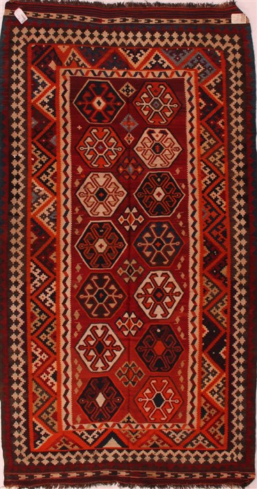 Turkman Red Hand Knotted 411 X 811  Area Rug 400-16539 Image 0
