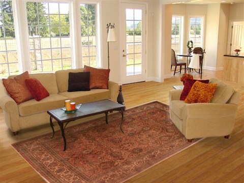 Tabriz Purple Hand Knotted 80 X 112 Area Rug 400-16549 Image 4