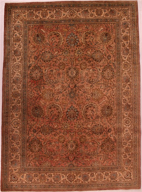 Tabriz Purple Hand Knotted 80 X 112 Area Rug 400-16549 Image 0